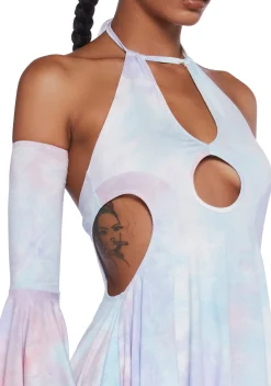 Club Exx Dresses*Surreal Mirage Handkerchief Dress - Pink/Purple