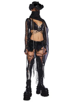 Club Exx Tops*Surreal Mirage Wrap Top