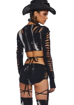 Club Exx Tops*Surreal Mirage Wrap Top