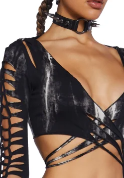 Club Exx Tops*Surreal Mirage Wrap Top