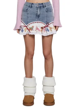 Dolls Kill | Care Bears x Strawberry Shortcake Bottoms|Skirts*Sweet Cheers Mini Skirt
