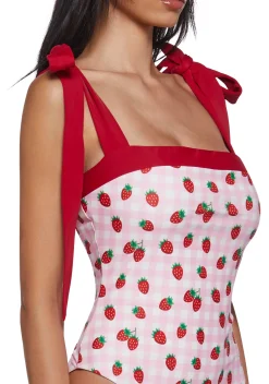 Sugar Thrillz Swim|Plus*Sweet Life One Piece Swimsuit - Gingham