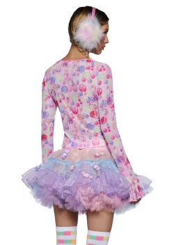 Dolls Kill x Candyland Tops*Sweet Pieces Mesh Top