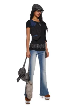 x_Heart & Hips Tops*Sweet Rebellion Short Sleeve Top - Black