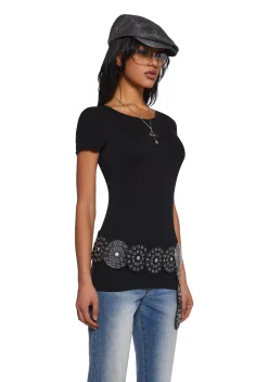 x_Heart & Hips Tops*Sweet Rebellion Short Sleeve Top - Black