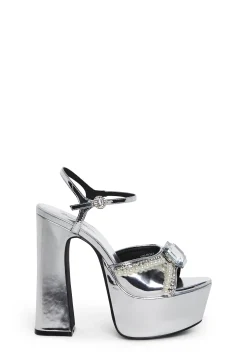Sugar Thrillz Platforms|Heels*Sweet Revelation Platform Heels - Silver