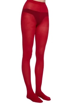 x_Leg Avenue Socks & Tights*Sweeten The Deal Opaque Tights - Red