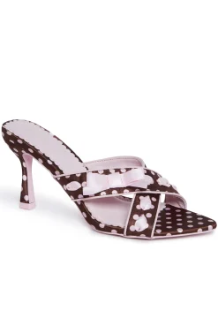 Sugar Thrillz Heels|Sandals*Sweetheart Glance Heeled Sandals - Polka Dot