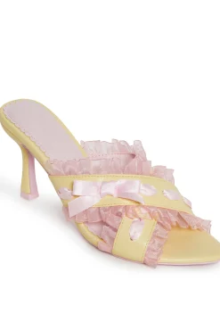 Sugar Thrillz Heels|Sandals*Sweetheart Glance Heeled Sandals - Yellow