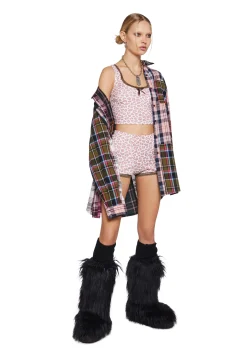 Current Mood Outerwear|Plus*Sweetly Spotted PJ Set