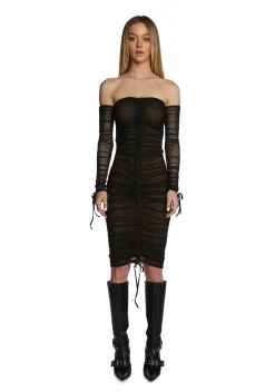 Poster Grl Dresses*Swipe Left Mesh Midi Dress