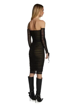 Poster Grl Dresses*Swipe Left Mesh Midi Dress