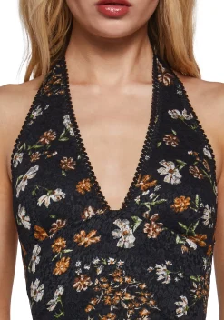 Current Mood Tops|Plus*Tales Of Fantasy Halter Top - Floral