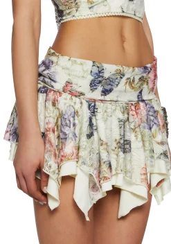 Current Mood Bottoms|Skirts*Tales Of Fantasy Mini Skirt - Floral Fairy