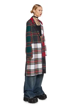 Current Mood Outerwear*Taste Of Fury Plaid Coat