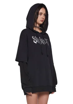 Dolls Kill x Slipknot Sweatshirts & Hoodies|Tops*Tattered & Torn Knit Hoodie