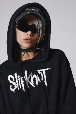 Dolls Kill x Slipknot Sweatshirts & Hoodies|Tops*Tattered & Torn Knit Hoodie