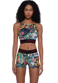 Ed Hardy Tops*Tattoo Collage Sports Tank Top