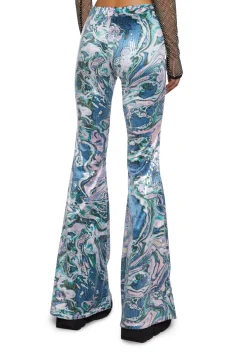 Club Exx Bottoms|Pants*Techno Angel Sequin Flare Pants