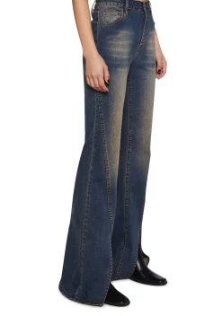 x_Machine Jeans Bottoms|Pants*Tell Your Friends Split Hem Denim Jeans