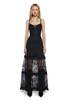 Widow Dresses|Plus*Temple Of Love Lace Maxi Dress