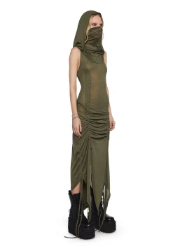 DARKER WAVS Dresses*Tempo Ruched Harness Dress - Green