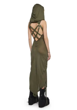 DARKER WAVS Dresses*Tempo Ruched Harness Dress - Green