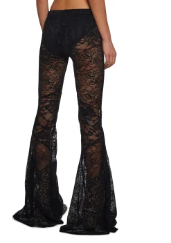 Current Mood Bottoms|Pants*Test Of Time Lace And Fringe Flare Pants
