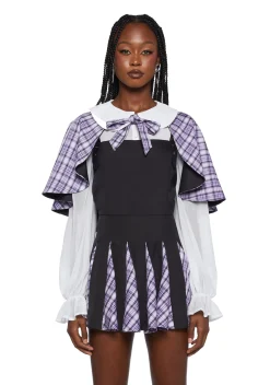 Sugar Thrillz Outerwear*The Headmaster Reversible Capelet