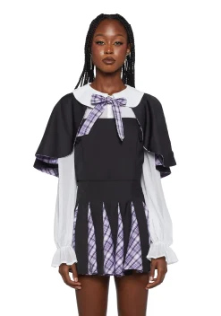 Sugar Thrillz Outerwear*The Headmaster Reversible Capelet