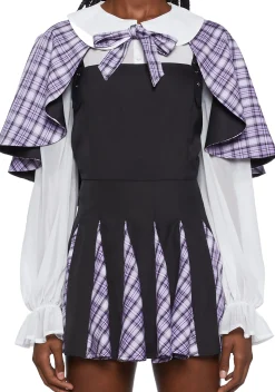Sugar Thrillz Outerwear*The Headmaster Reversible Capelet