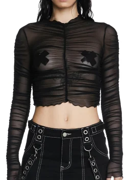 Current Mood Tops*The Mosh Pit Mesh Crop Top