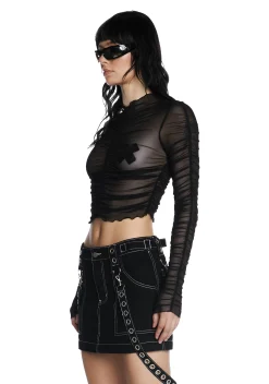 Current Mood Tops*The Mosh Pit Mesh Crop Top