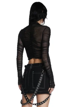 Current Mood Tops*The Mosh Pit Mesh Crop Top