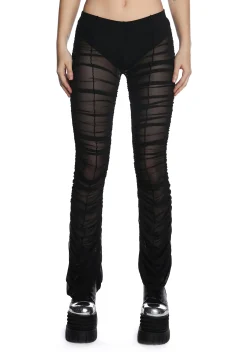 Current Mood Bottoms*The Mosh Pit Mesh Flared Leggings