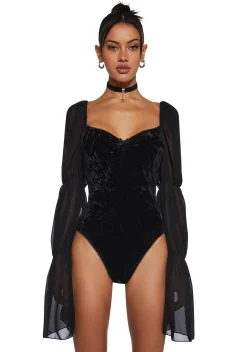 dELiA*s by Dolls Kill Tops|Plus*The Night We Met Velour Bodysuit