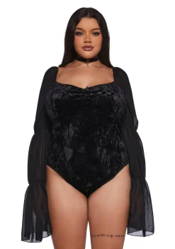 dELiA*s by Dolls Kill Tops|Plus*The Night We Met Velour Bodysuit