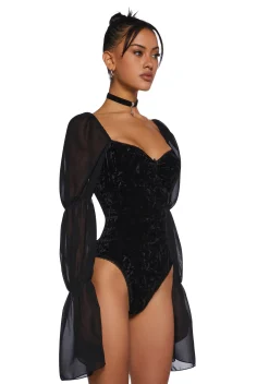 dELiA*s by Dolls Kill Tops|Plus*The Night We Met Velour Bodysuit
