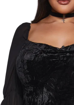 dELiA*s by Dolls Kill Tops|Plus*The Night We Met Velour Bodysuit