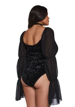 dELiA*s by Dolls Kill Tops|Plus*The Night We Met Velour Bodysuit