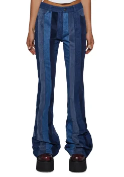 Current Mood Bottoms|Pants*The Peace Train Flare Pants - Blue