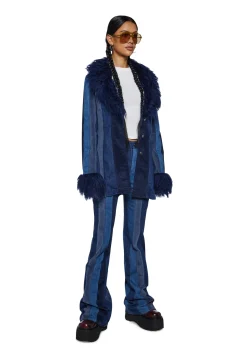 Current Mood Bottoms|Pants*The Peace Train Flare Pants - Blue