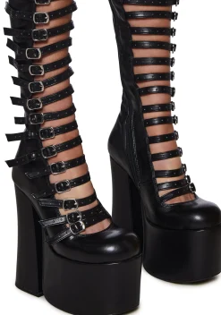 Widow Boots|Platforms*Thigh High Hardcore Dazzle Platform Boots