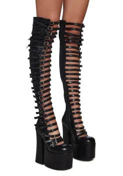 Widow Boots|Platforms*Thigh High Hardcore Dazzle Platform Boots