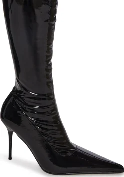 Trickz N' Treatz Boots*Thigh High Stretch Boots - Black