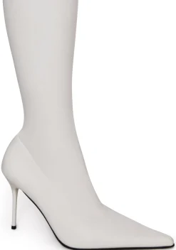 Trickz N' Treatz Boots*Thigh High Stretch Boots - White