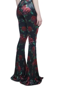 Widow Bottoms|Pants*Thorned Morte Velvet Flare Pants