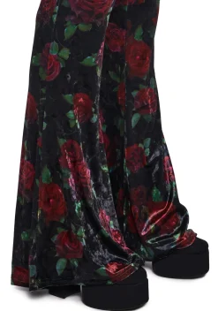 Widow Bottoms|Pants*Thorned Morte Velvet Flare Pants