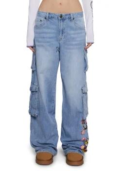 Ed Hardy Bottoms|Pants*Tiger Flowers Cargo Jeans