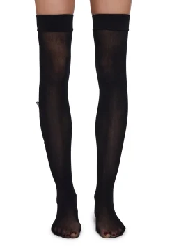 x_Leg Avenue Socks & Tights*Too Much Love Thigh Highs-Black
